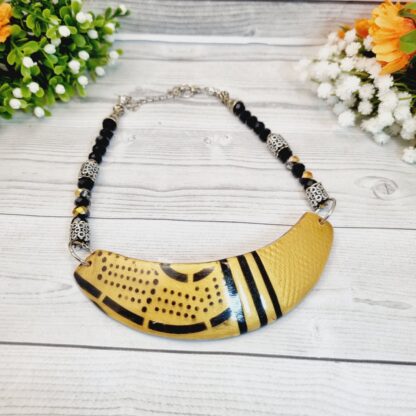 Aztec Polymer Clay Collar Necklace - Image 3