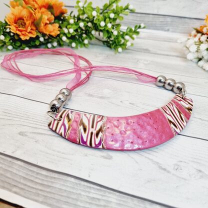 Statement Collar Necklace - Wild Pink - Image 2