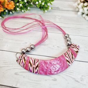 Statement Collar Necklace - Wild Pink