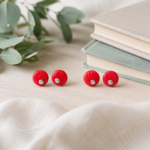 Distinctive Lightweight Polymer Clay Stud Earrings – 2 Pack for Versatile Style