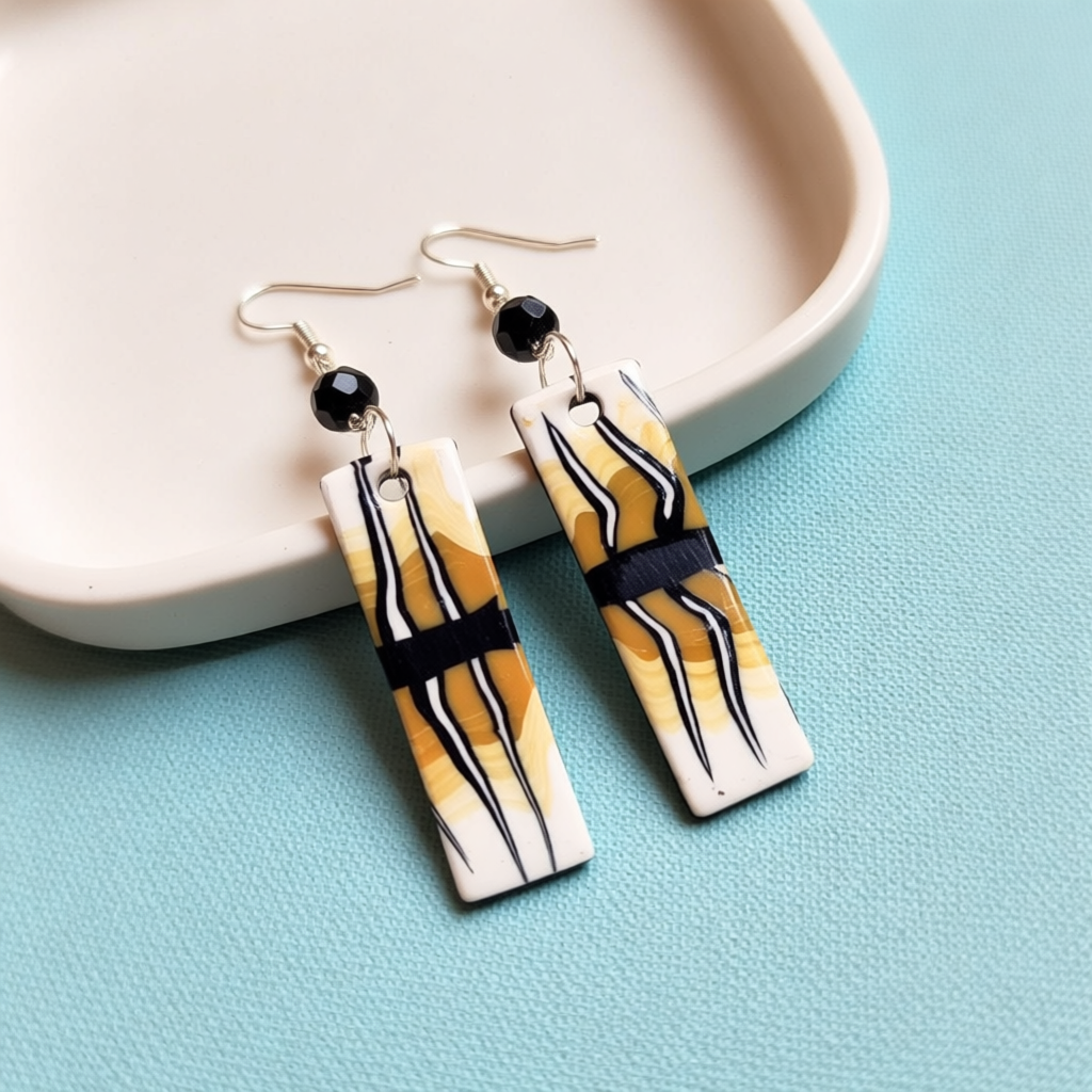 Express Your Individuality with Vibrant Handcrafted Polymer Clay Earrings – Distorted Zebra