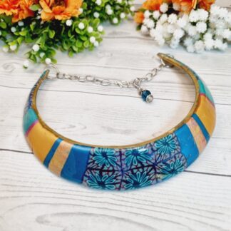 Full Collar Polymer Clay Necklace Earthbound Majesty