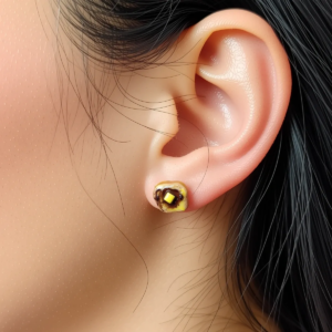 Hand Sculpted Miniature Food Earrings. Vegemite on Toast – made from Polymer Clay