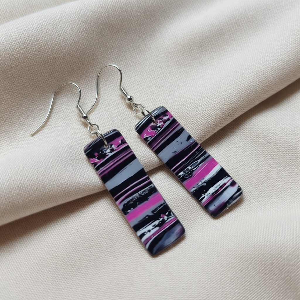 Polymer Clay Earrings – Rock Candy