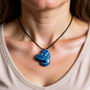Polymer Clay Pendant Fractal Heart
