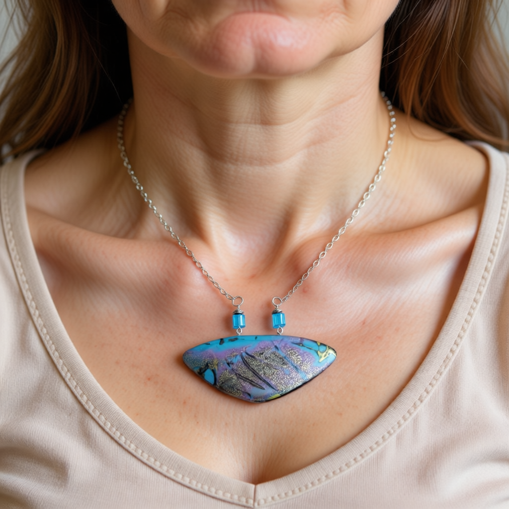 Polymer Clay Pendant – Galaxy