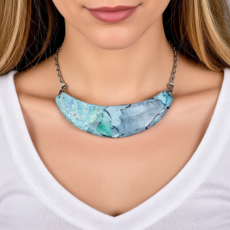 Statement Collar Necklace – Torn paper