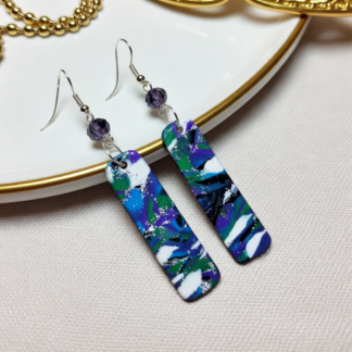 Tranquil Ocean Dreams Polymer Clay Earrings – Handcrafted Unique Style