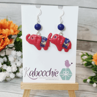 Express Unique Style with Hand-Painted Polymer Clay Elephant Earrings