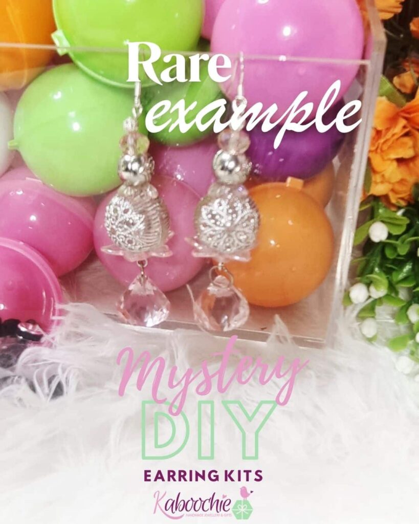 Kaboochie Mystery DIY Earring Kit, Curated Bead Capsule Surprise + Lucky Bonus Gift 6
