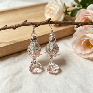 Blush Bloom Crystal Earrings