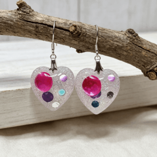 Confetti Kiss Heart Earrings