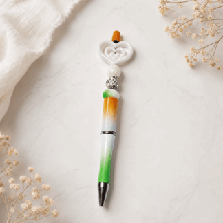 Custom Beaded Decorated Pen with Love Heart