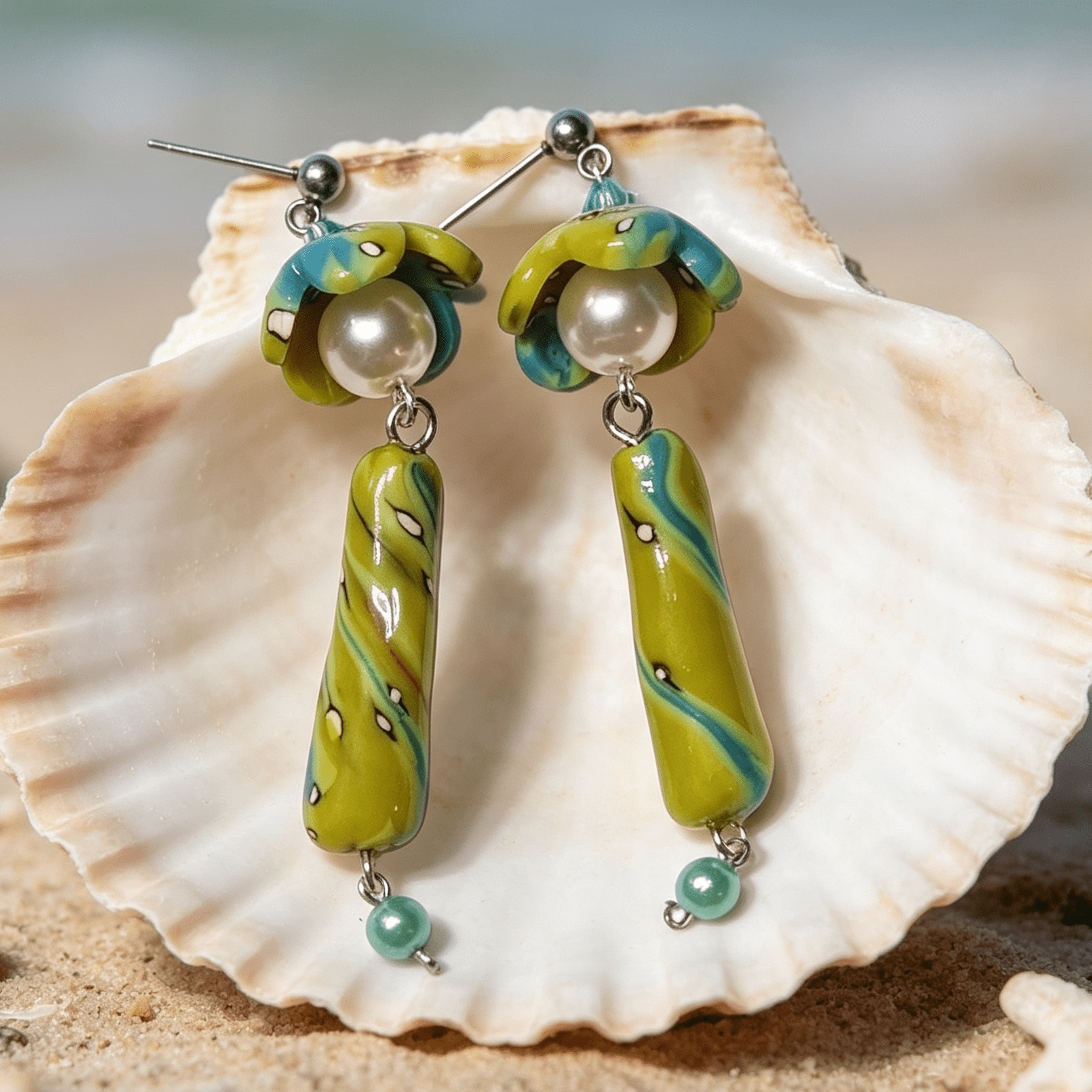 Handmade Jellyfish Earrings – Dart Frog Collection Polymer Clay Dangle Earrings