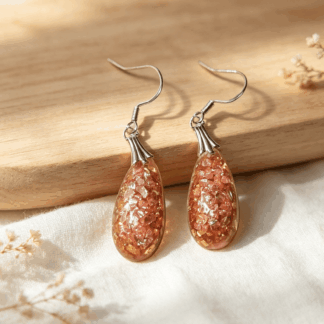 Handmade Resin Crushed Glass Earrings