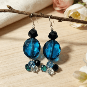 Heart of the Ocean Jewel Cluster Earrings – Teal
