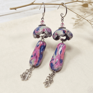 Original Jellyfish Earrings – Handmade Polymer Clay Art Earrings