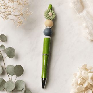 Custom Beaded Decorated Pen sunflower