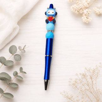 Custom Beaded Decorated Pen Robot