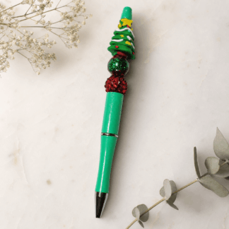 Custom Beaded Decorated Pen Xmas Tree