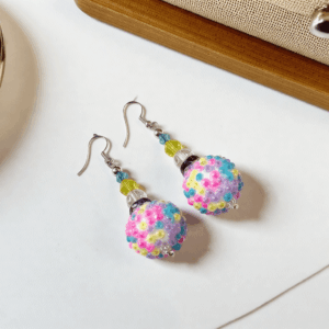 Rainbow Bubble Bead Earrings
