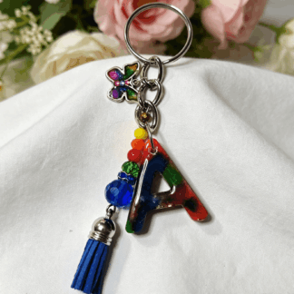Resin Decorative Key Chain Letter A