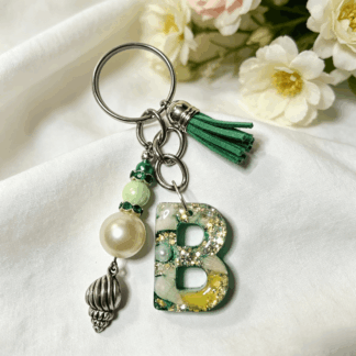 Resin Decorative Key Chain Letter B