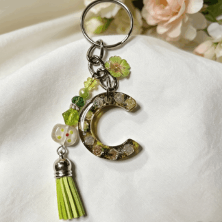 Resin Decorative Key Chain Letter C