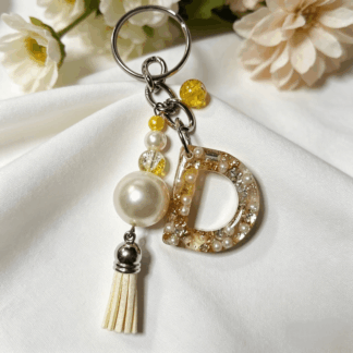 Resin Decorative Key Chain Letter D