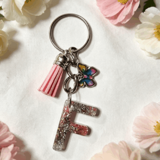 Resin Decorative Key Chain Letter F