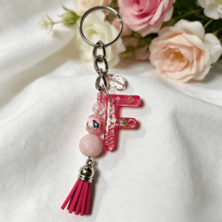 Resin Decorative Key Chain Letter F
