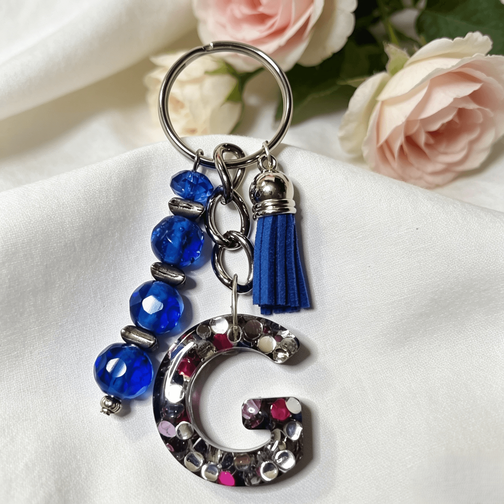Resin Decorative Key Chain Letter G