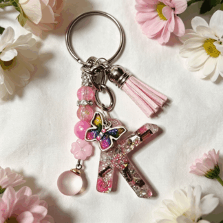 Resin Decorative Key Chain Letter K