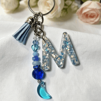 Resin Decorative Key Chain Letter M