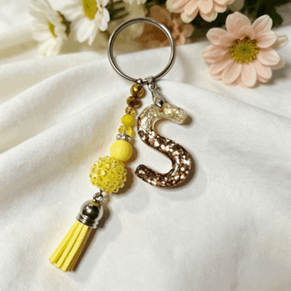Resin Decorative Key Chain Letter S