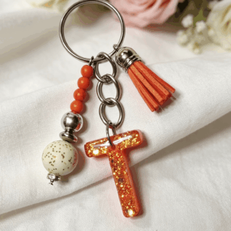 Resin Decorative Key Chain Letter T