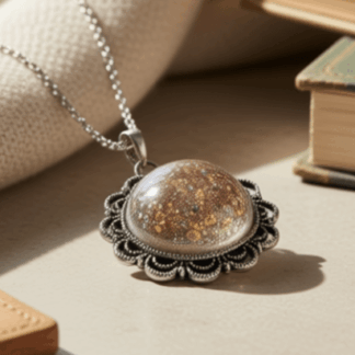 Silver Resin Pendant – Glitter Bomb