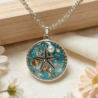 Silver Resin Pendant – Lucky Starfish