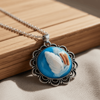 Silver Resin Pendant – Ocean Dreams