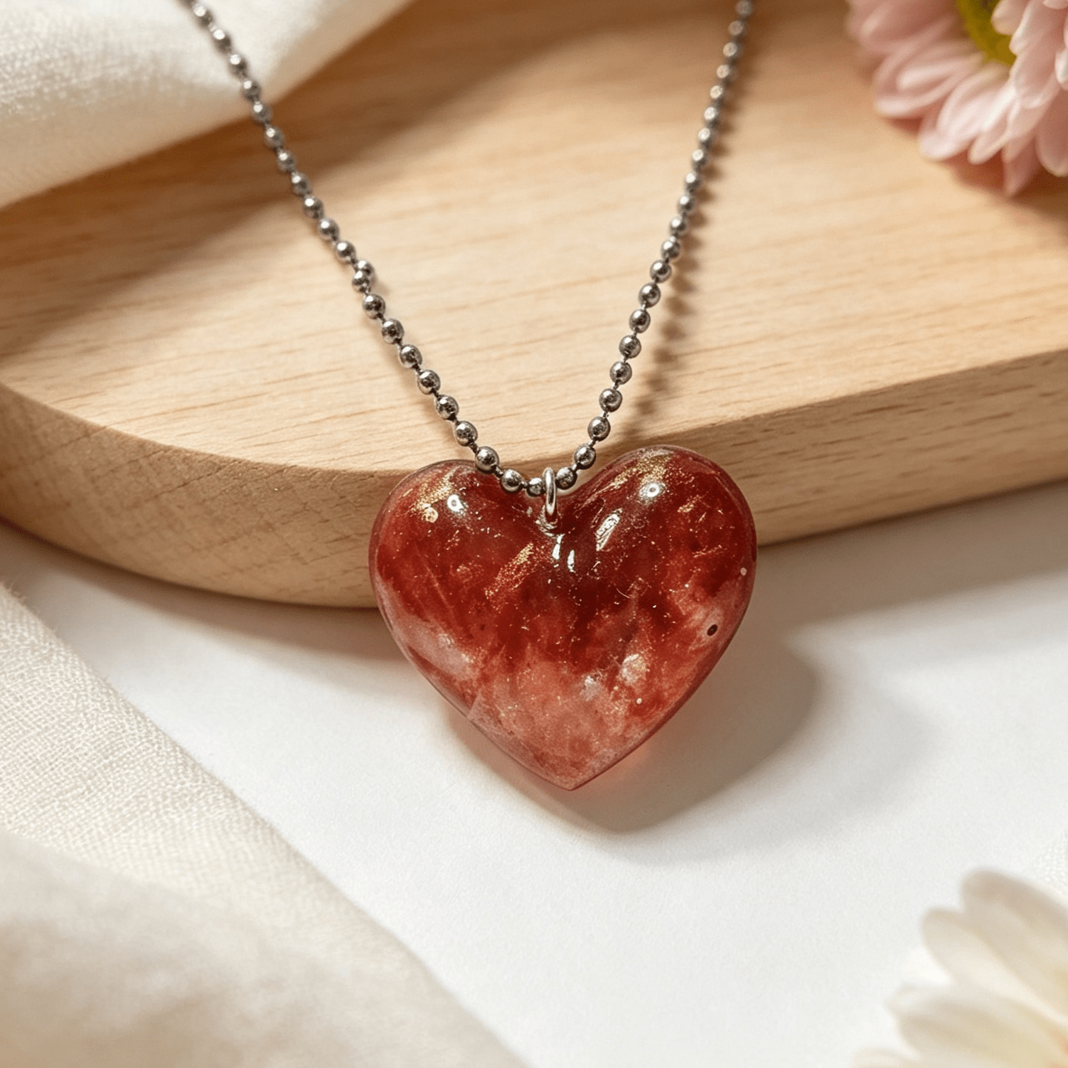 Silver Resin Pendant – Sunset Smoke